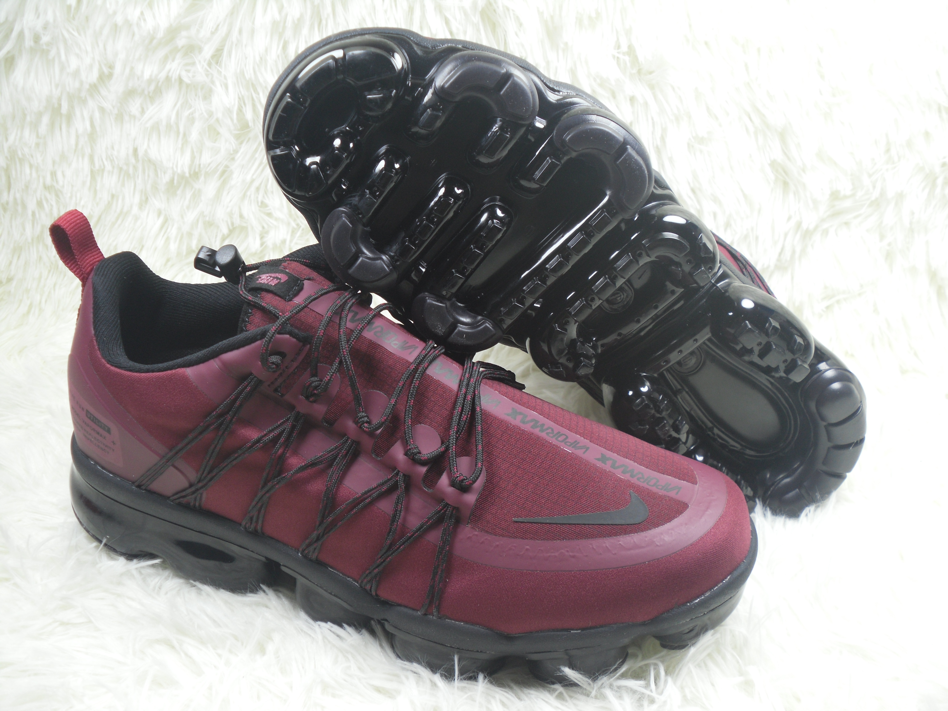 NIKE SP W Air VaporMax Run Utlty Wine Red Black Shoes - Click Image to Close